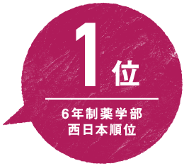 6年制薬学部西日本順位1位