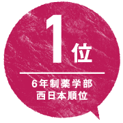 6年制薬学部西日本順位1位